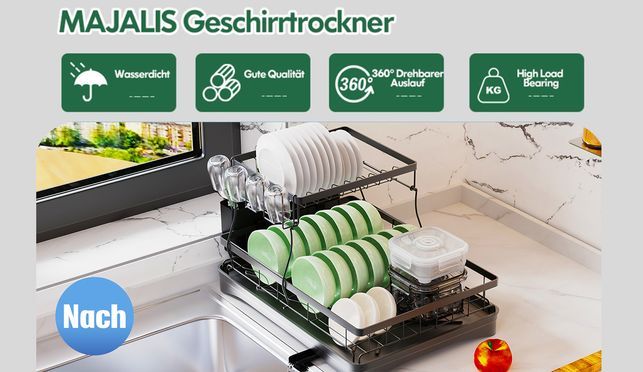 OYAJIA 2 stufiges Abtropfgestelle Geschirr 
