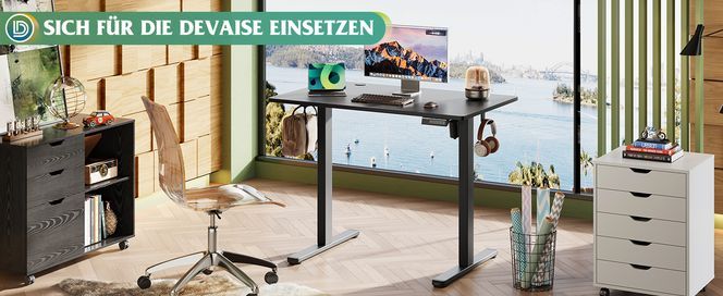 Über DEVISE Höhenverstellbarer Schreibtisch