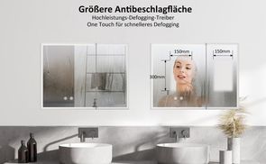 Größere Antibeschlagfläche