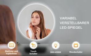 WDWRITTI LED Multifunktionspiegel