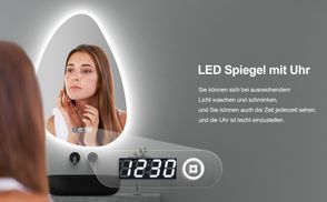 LED Spiegel mit Digitaluhr