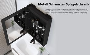 Doppelseitiger Spiegel + Verstellbare Glasböden