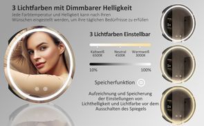 3Lichtfarben + Heilligkeit dimmbar