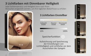 3Lichtfarben+Heilligkeit dimmbar+Memeory