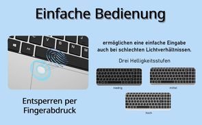 Hintergrundbeleuchtung für einfache Bedienung