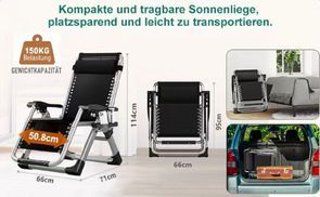 Extrem kompakt: Klappliege wird zum Tragegriff!