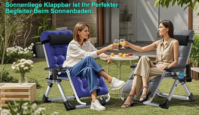 MEULBATY Klappsonnenliege: Leicht, stabil & überall dabei!