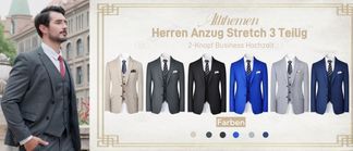 3 teiliger Anzug in 5 Farben und 7 Größen