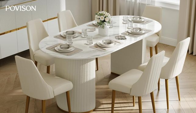 Inspiration für Esszimmer oder Küche mit POVISON ovalem Esstisch