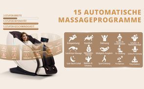 15 Programme & 5 Stufen – Ihr Multifunktions Massagesessel