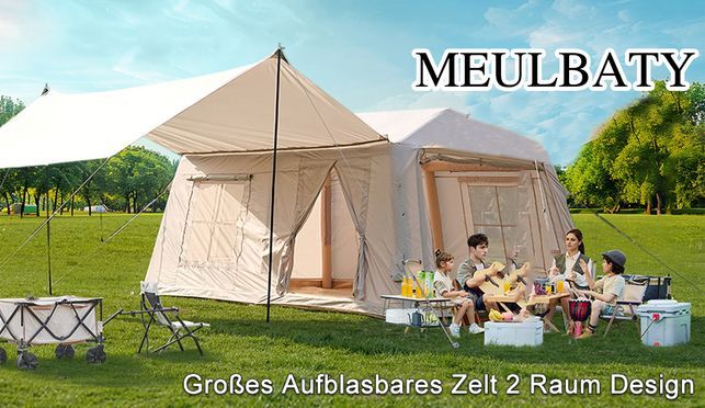 MEULBATY Luftzelt mit 2 Räumen: Perfekt für Familien Camping!