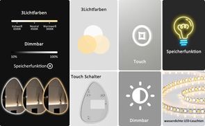 WDWRITTI LED Multifunktionspiegel