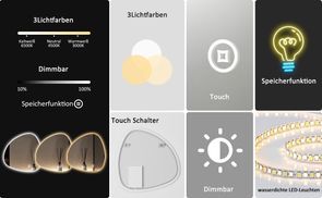 WDWRITTI LED Multifunktionspiegel