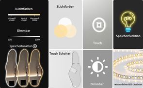 WDWRITTI LED Multifunktionspiegel