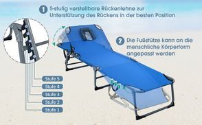 Mehrzweckliege mit verstellbarer Rückenlehne