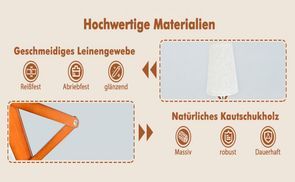 Massivholzmaterial und Stoffschirm