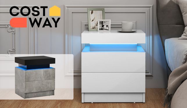 Nachttisch mit LED von COSTWAY
