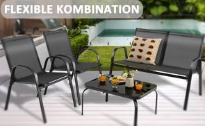 Frei kombinierbares 4 teiliges Gartenmöbel Set