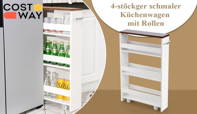 Multifunktionaler Küchenrollwagen von COSTWAY für Ihre Organisation