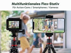  Vielseitiges Stativ für Smartphone & Action Cam
