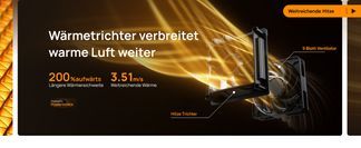 Starke Wärme, sofort verfügbar