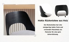 Hohle Rückenlehne aus Holz
