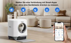 Selbstreinigende Katzentoilette mit App Steuerung