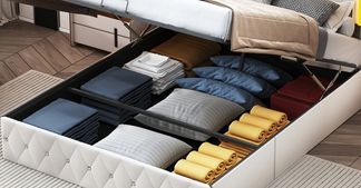 Stauraum unter dem Bett