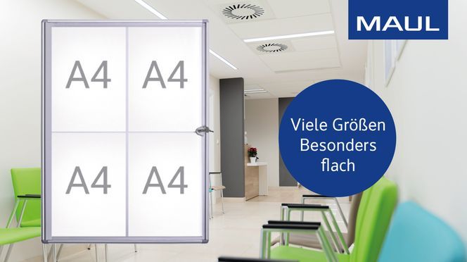 Für die professionelle Information im Innenbereich: Schaukasten MAULextraslim