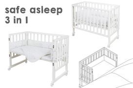3 in 1: Beistellbett, Stubenbett & Sitzbank