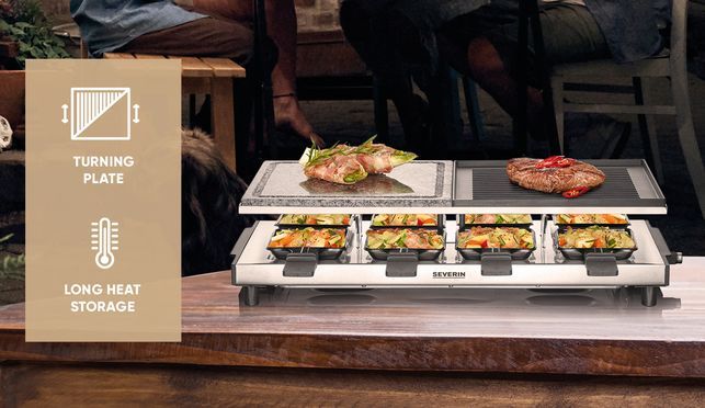 SEVERIN Raclette RG 2373 mit 8 Raclettepfännchen