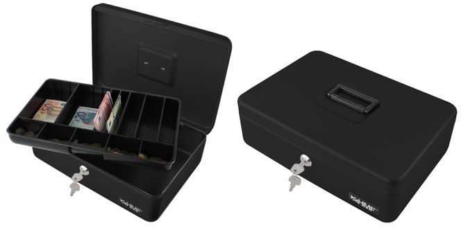 Vielseitige Geldkassette mit individueller Facheinteilung