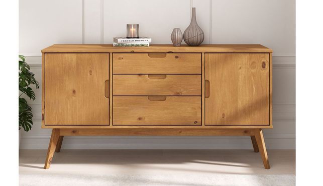  Sideboard TIVOLI – Massives Kiefernholz im Mid Century Design