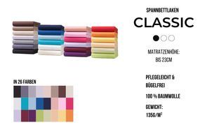 Jersey Spannbettlaken 100% Baumwolle