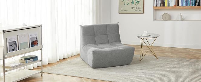 EUGAD Sitzsack, Bodensofa, Bodenstuhl mit Rückenlehne