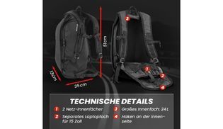 Bogotto Hump Motorrad Rucksack – aerodynamisch, robust 