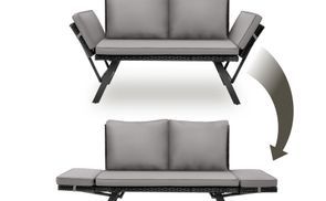 Vielseitiges Sofa – Zweisitzer und Liege in einem