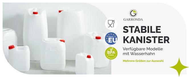 Der Wasserkanister mit Hahn