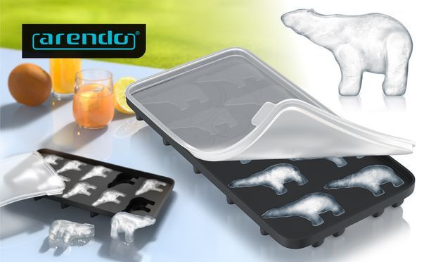 Arendo Silikon Eiswürfelform – coole Eisbären für erfrischende Drinks