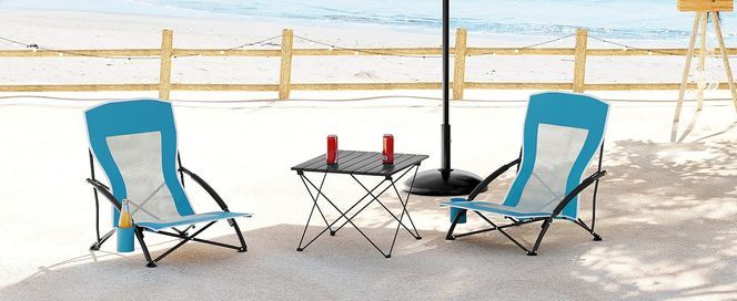 WOLTU Strandstuhl klappbar, Campingstuhl faltbar leicht, Klappstuhl Strand