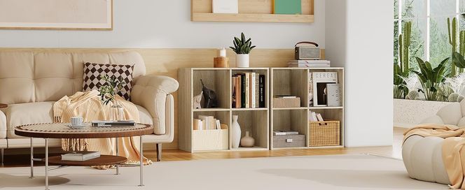 WOLTU Bücherregal Bücherschrank Standregal Würfelregal Aufbewahrungrega