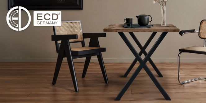 ML Design Tischbeine 60 x 72 cm Schwarz