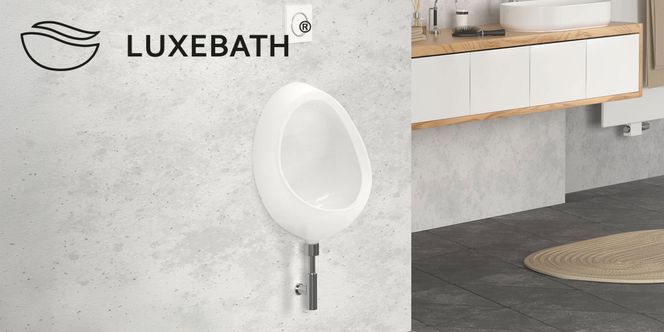 Urinal Weiß Zulauf von hinten, Hochwertige Keramik Pinkelbecken, Modernes Design Pissoir