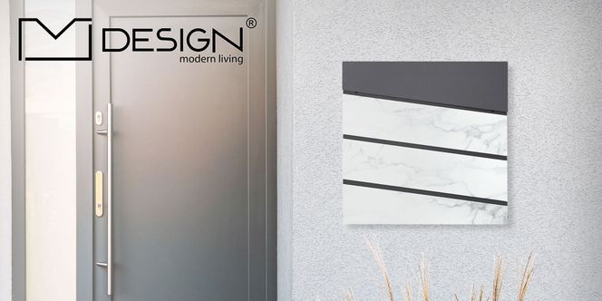 Moderner Design Briefkasten mit Zeitungsfach