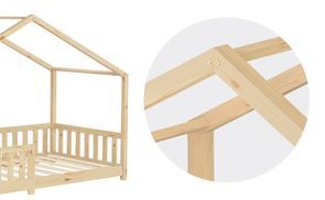 Juniorbett aus Holz mit Haus Optik
