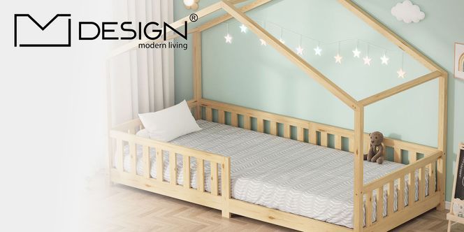 Hausbett 90 x 200 cm Natur von ML Design