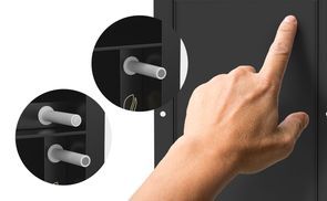 Badschrank mit Push to Open Mechanismus