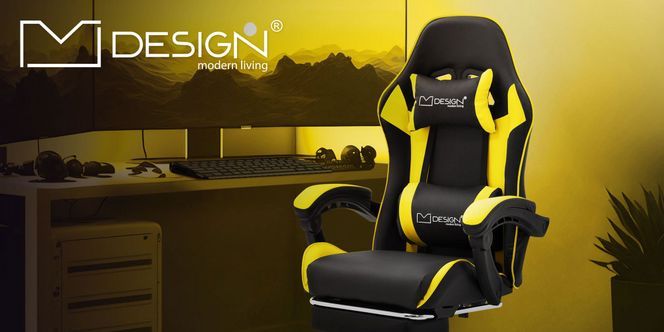 Gaming Stuhl Schwarz Gelb von ML Design