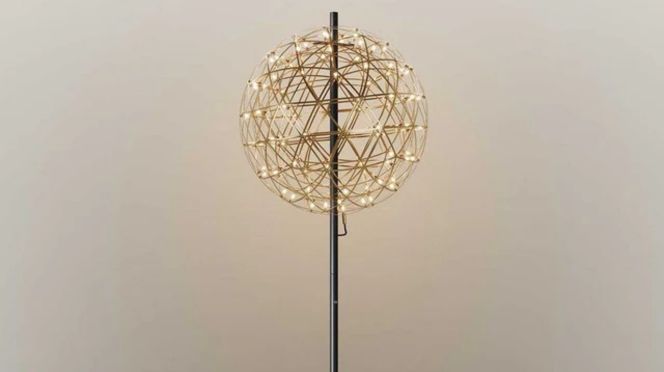 Skulpturales Lichtobjekt – die s.luce Atom Stehleuchte