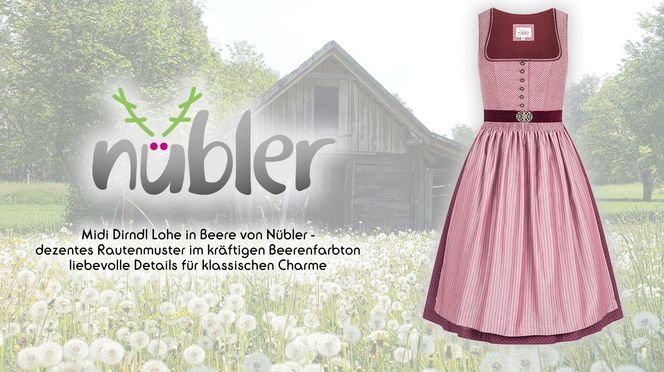 Midi Dirndl Lohe in Beere Tradition trifft auf Eleganz: